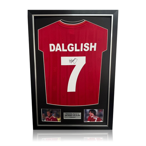 Kenny Dalglish Hand Signed #7 1985-86 Liverpool FC Home Shirt In Deluxe Classic Frame