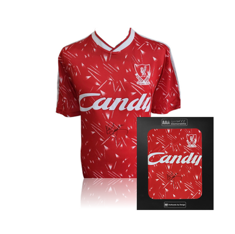 Kenny Dalglish Hand Signed 1989 Liverpool FC Home Shirt in AAA Gift Box