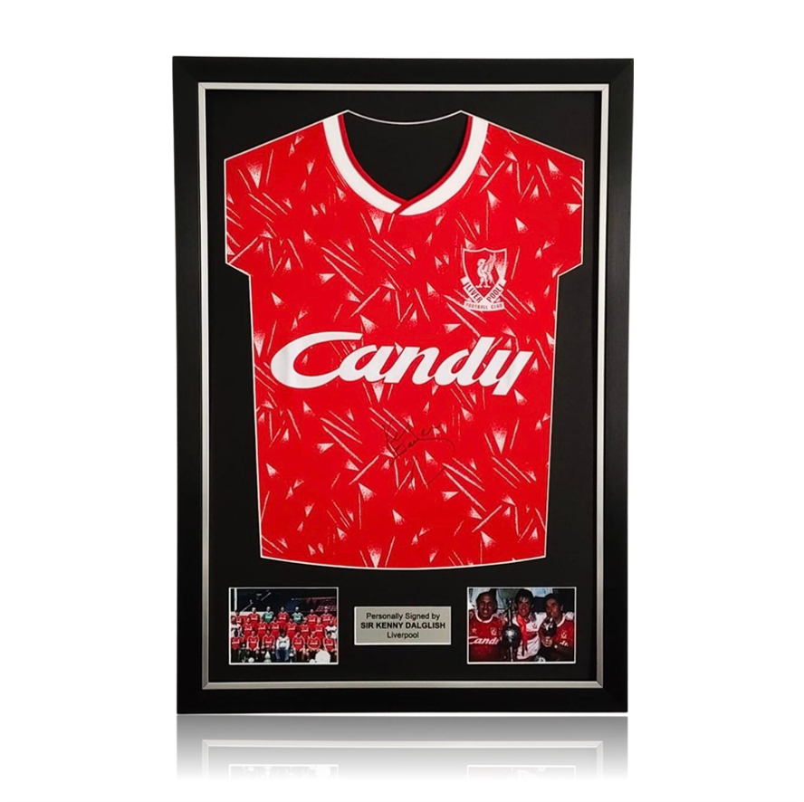 Kenny Dalglish  1989 Liverpool Home Shirt in Deluxe Classic Frame