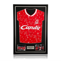 Kenny Dalglish  1989 Liverpool Home Shirt in Deluxe Classic Frame