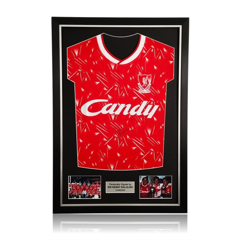 Kenny Dalglish  1989 Liverpool Home Shirt in Deluxe Classic Frame