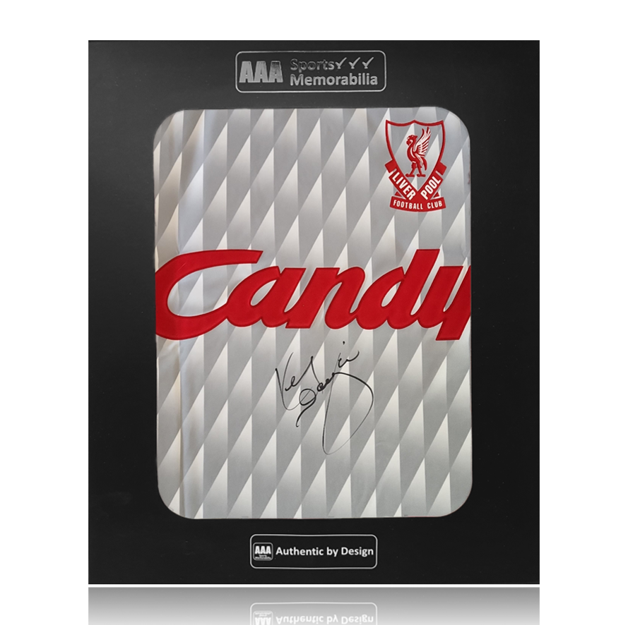 Kenny Dalglish Hand Signed 1989 Liverpool FC Away Shirt In AAA Gift Box