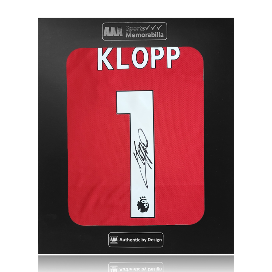 Jurgen Klopp Hand Signed Liverpool 2023-24 Home Shirt in AAA Gift Box