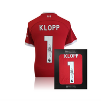 Jurgen Klopp Hand Signed Liverpool 2023-24 Home Shirt in AAA Gift Box
