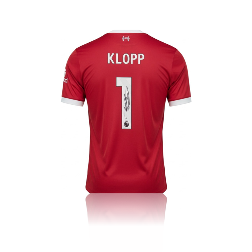 Jurgen Klopp Hand Signed Liverpool 2025-26 Home Shirt in AAA Gift Box