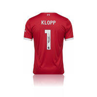 Jurgen Klopp Hand Signed Liverpool 2025-26 Home Shirt in AAA Gift Box