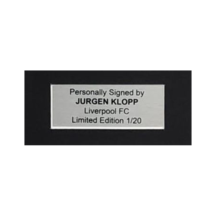 Jurgen Klopp LIMITED EDITION Hand Signed 23-24 Liverpool 'DANKE JURGEN' Home Shirt with EMBROIDERD Honours in Deluxe Classic Frame