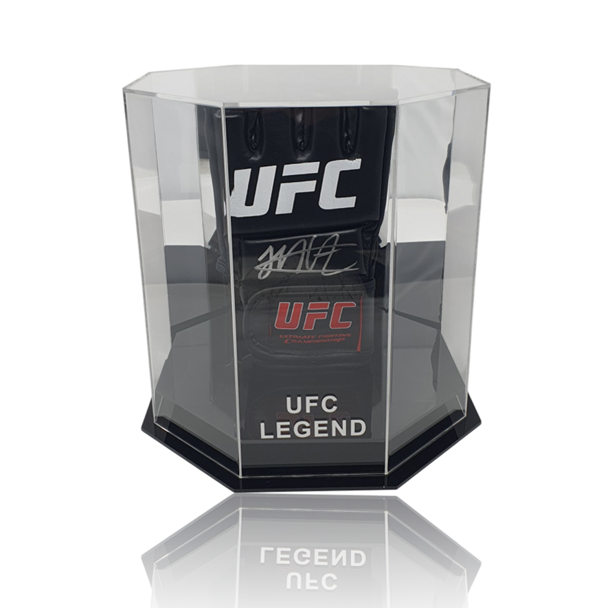 Khabib Nurmagomedov Hand Signed MMA Glove in Deluxe OCTAGON Display Case