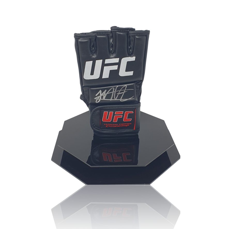 Khabib Nurmagomedov Hand Signed MMA Glove in Deluxe OCTAGON Display Case