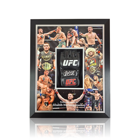 Khabib Nurmagomedov Hand Signed MMA Glove in Deluxe Montage Frame