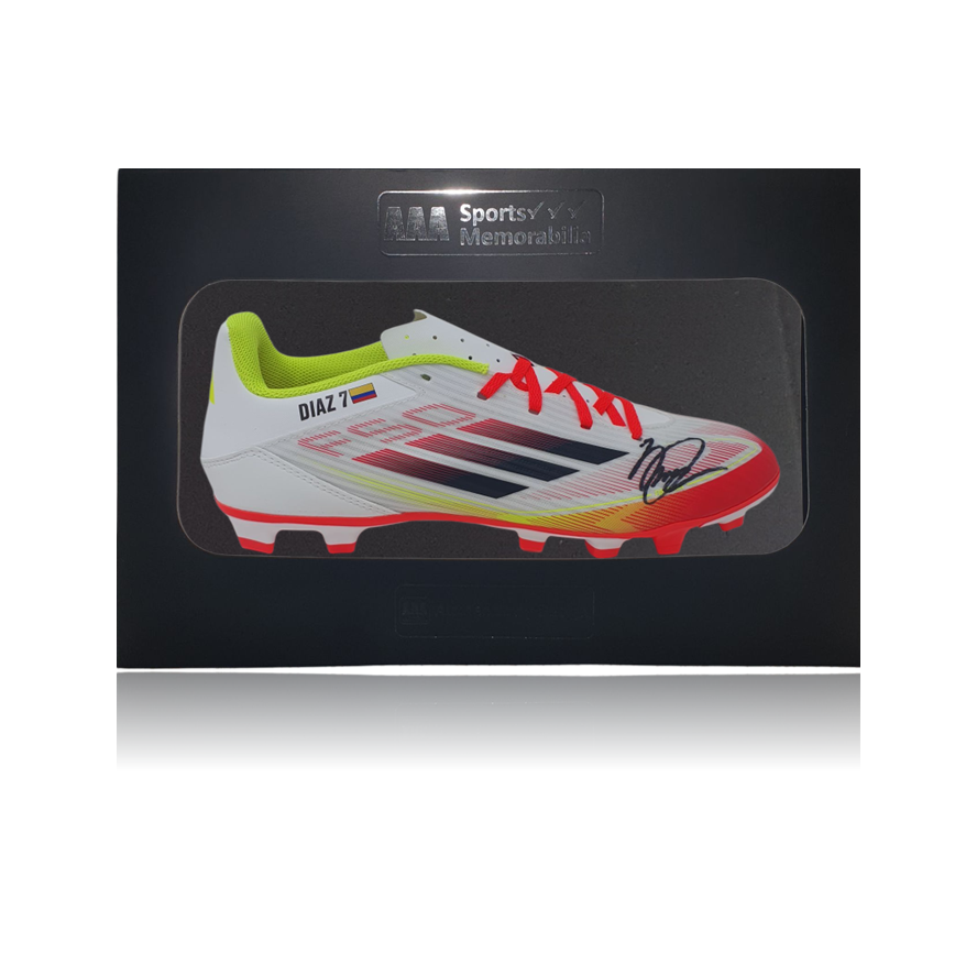 Luis Diaz Hand Signed Adidas Football Boot In AAA Gift Box