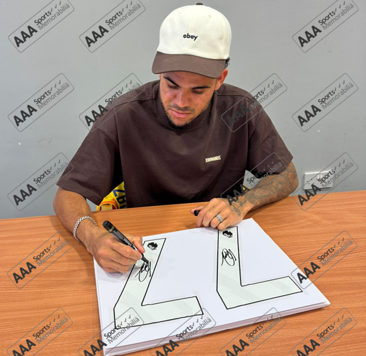 Luis Diaz Hand Signed Liverpool 2023-24 Home Shirt In AAA Gift Box