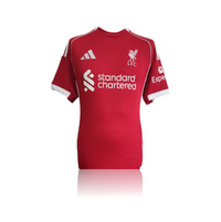 Rio Ngumoha Hand Signed Liverpool 2025-26 Home Shirt in Deluxe Classic Frame