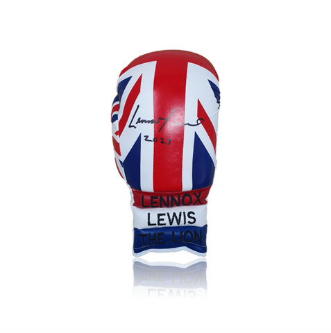 Lennox Lewis Signed UNION JACK Boxing Glove