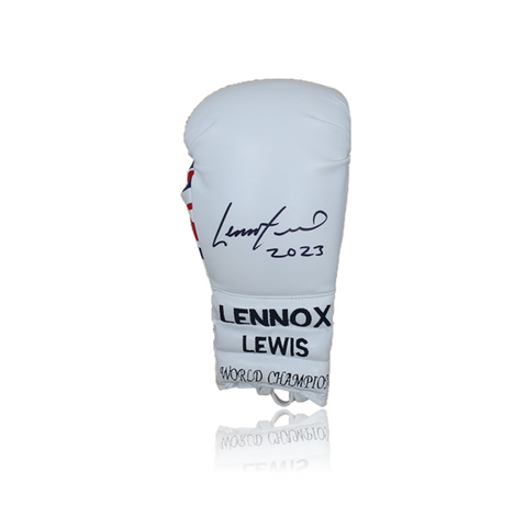 Lennox Lewis Signed WHITE Boxing Glove