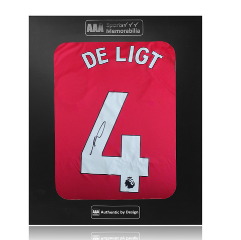 Matthijs de Ligt Hand Signed Manchester United 2024-25 Home Shirt in AAA Gift Box