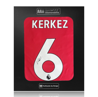 Milos Kerkez Hand Signed Liverpool 2025-26 Home Shirt in AAA Gift Box