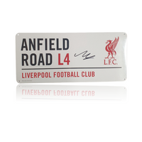 Milos Kerkez Hand Signed Anfield Road Sign