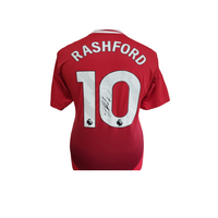 Marcus Rashford Hand Signed Manchester United 2024-25 Home Shirt in Deluxe Classic Frame