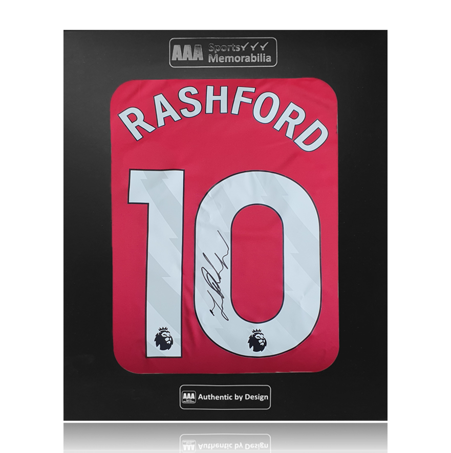 Marcus Rashford Hand Signed Manchester United 2024-25 Home Shirt in AAA Gift Box