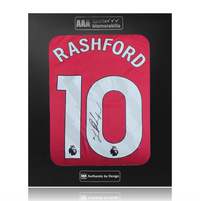 Marcus Rashford Hand Signed Manchester United 2024-25 Home Shirt in AAA Gift Box