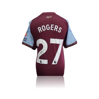 Morgan Rogers Hand Signed Aston Villa 2025-26 Home Shirt in AAA Gift Box