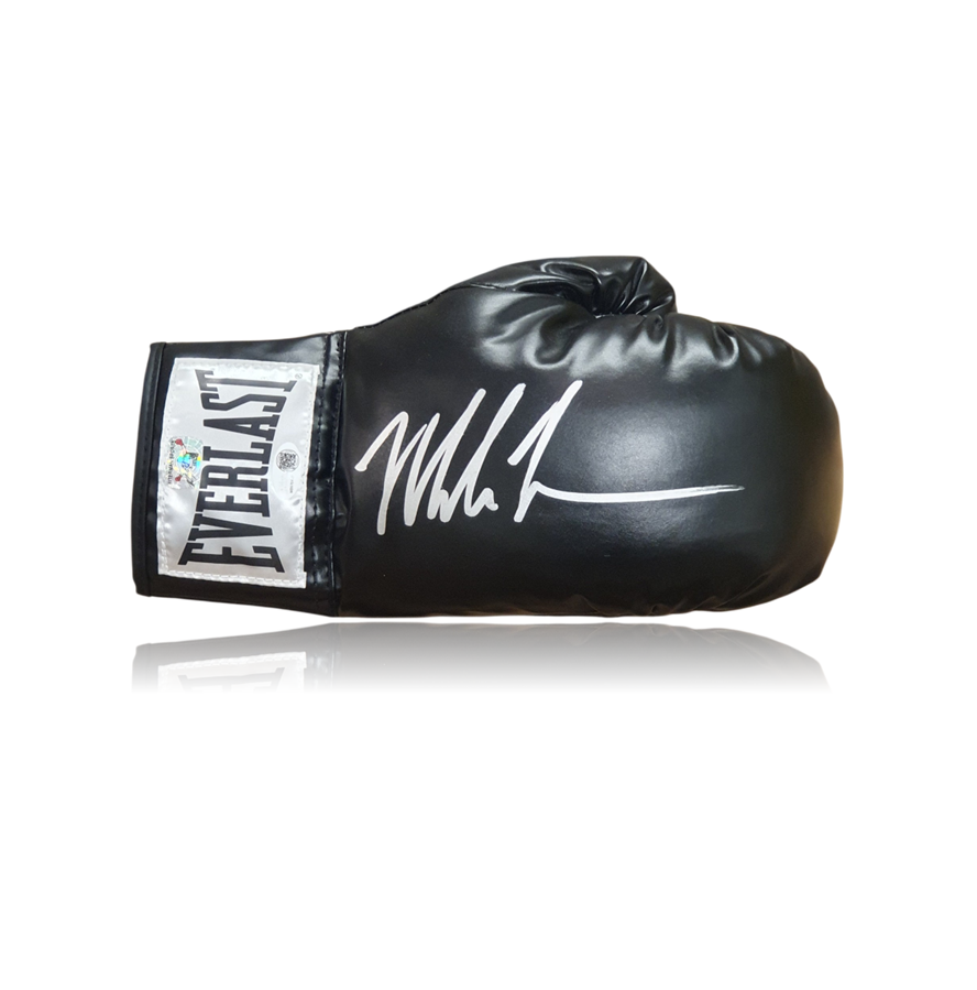 Mike Tyson Hand Signed Black Everlast  Glove in Deluxe Classic Acrylic Dome Frame