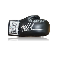 Mike Tyson Hand Signed Black Everlast  Glove in Deluxe Classic Acrylic Dome Frame
