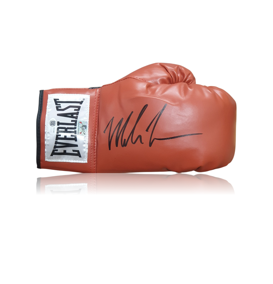 Mike Tyson Hand Signed Red Everlast  Glove in Deluxe Classic Acrylic Dome Frame