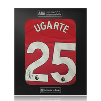 Manuel Ugarte Hand Signed Manchester United 2024-25 Home Shirt in AAA Gift Box