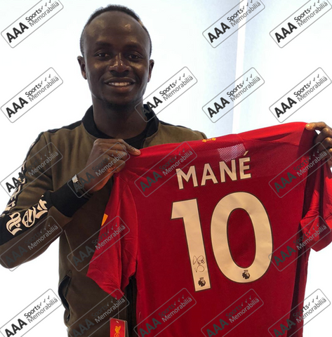 Sadio Mane Hand Signed Liverpool 2019-20 Home Shirt in Deluxe Classic Frame