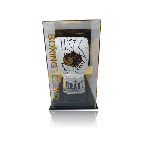 Oleksandr Usyk Hand Signed White Boxing Glove in Deluxe Classic Acrylic Display Case