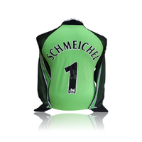 Peter Schmeichel Hand Signed Manchester United 1999 Replica Shirt in Deluxe Classic Frame