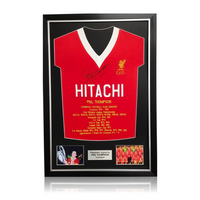 Phil Thompson Hand Signed Honours Shirt in Deluxe Classic Frame