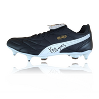 Kenny Dalglish Hand Signed Black/White Puma KING Football Boot in Deluxe Acrylic Display Case
