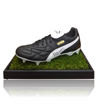 Kenny Dalglish Hand Signed Black/White Puma KING Football Boot in Deluxe Acrylic Display Case