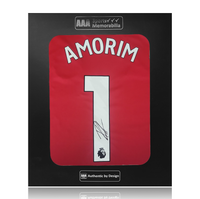 Ruben Amorim Hand Signed Manchester United 2024-25 Home Shirt in AAA Gift Box