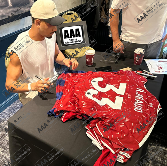 Ronald Araujo Hand Signed Liverpool 2026-27 Home Shirt in AAA Gift Box