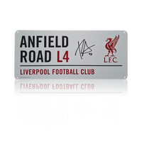 Ronald Araujo Hand Signed Anfield Road Sign