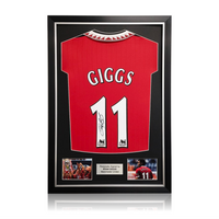 Ryan Giggs Hand Signed Manchester United Home Shirt in Deluxe Classic Frame