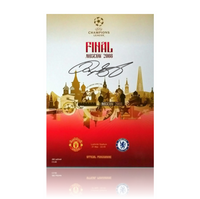 Ryan Giggs Hand Signed 2008 CHAMPIONS LEAGUE Programme In Classic Frame