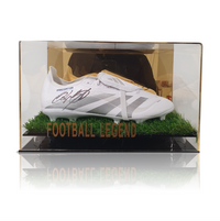 Ryan Giggs Hand Signed White Adidas PREDATOR Football Boot in Acrylic Display Case