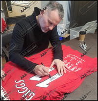 Ryan Giggs Hand Signed Manchester United Home Shirt with HONOURS in Deluxe Classic Frame