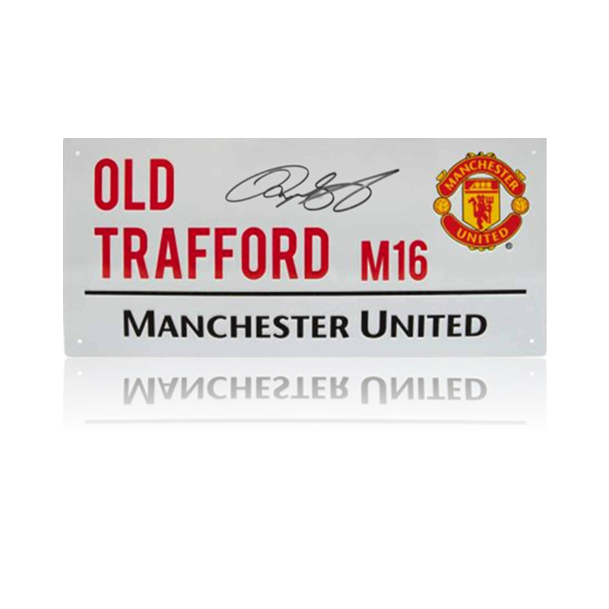 Ryan Giggs Hand Signed OLD TRAFFORD Sign In Classic Frame