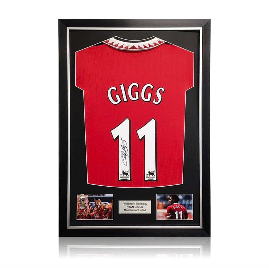 Ryan Giggs Hand Signed Manchester United Home Shirt in Deluxe Classic Frame