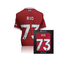Rio Ngumoha Hand Signed Liverpool 2025-26 Home Shirt in AAA Gift Box