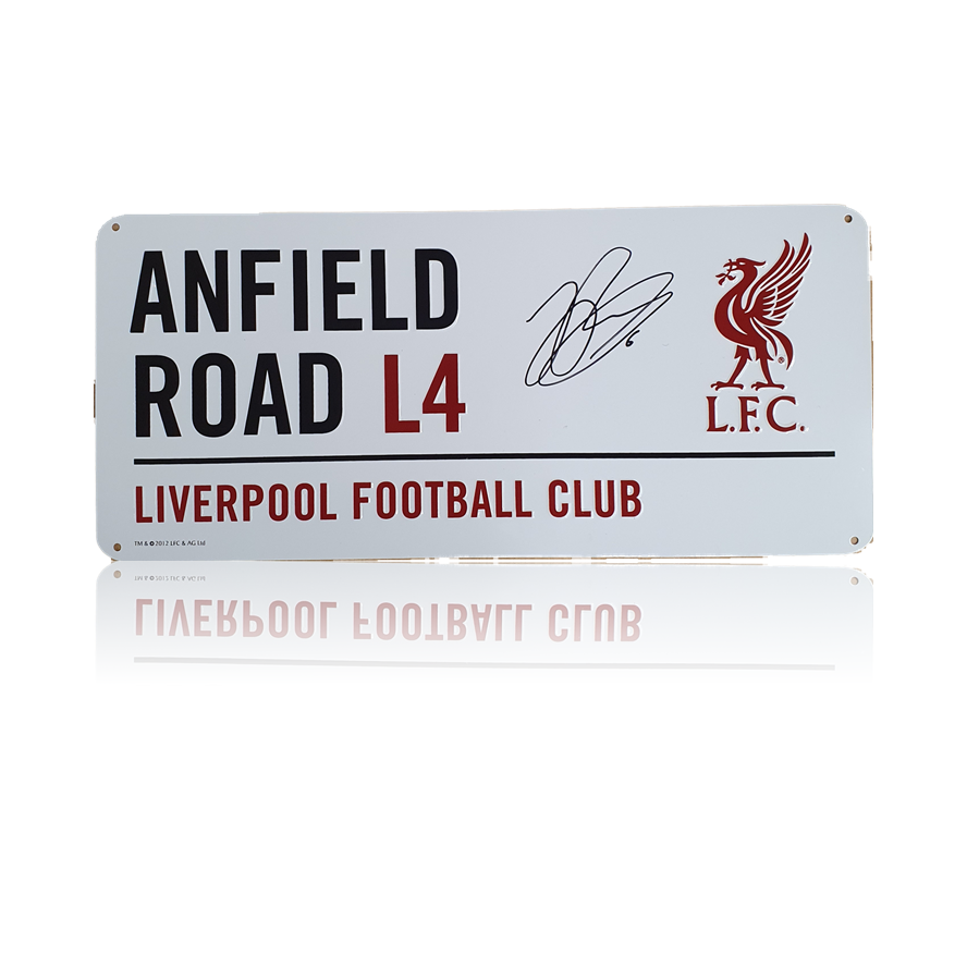 John Arne Riise Hand Signed PACKAGE - Football Boot + Anfield Road Sign