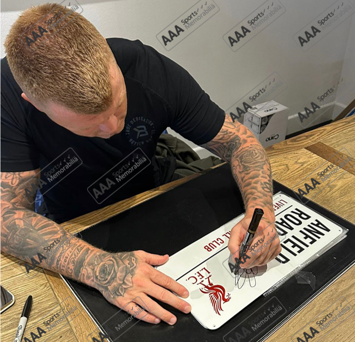John Arne Riise Hand Signed PACKAGE - Football Boot + Anfield Road Sign