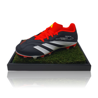Steven Gerrard Hand Signed BLACK/WHITE/RED Adidas Predator Football Boot In Acrylic Display Case