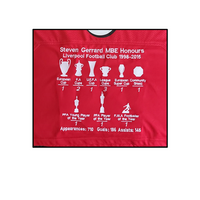 Steven Gerrard Hand Signed Liverpool 2005 ISTANBUL #8 Career Stats Shirt in AAA Gift Box